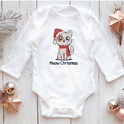 Picture of Meow Christmas Baby Bodysuit