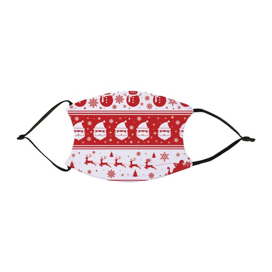 Picture of Christmas Pattern Red & White Face Mask