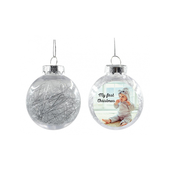 Picture of My First Christmas Silver Christmas Ball Ornament
