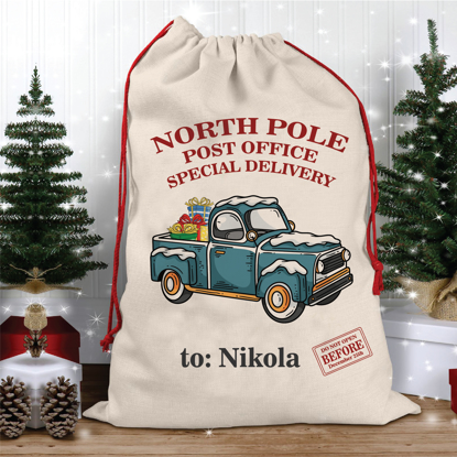 Picture of North Pole Christmas Sack With Car