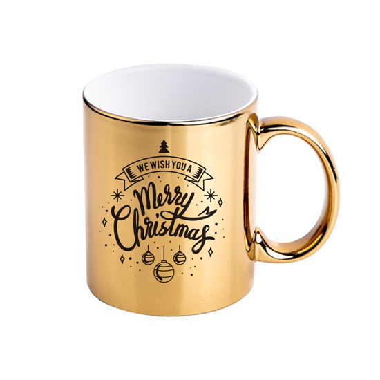 Picture of We Wish You A Merry Christmas Gold Mug