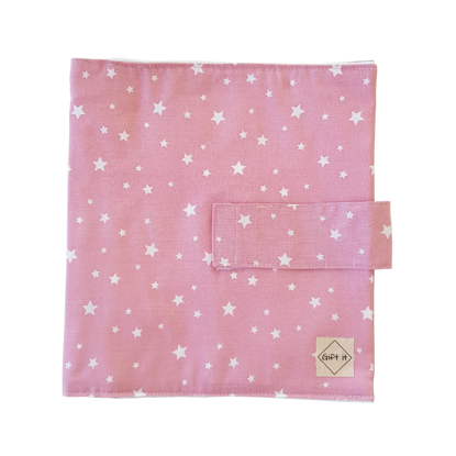 Picture of Pink with Stars Cotton Diapers Pouch