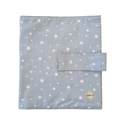Picture of Light Blue with Stars Cotton Diapers Pouch