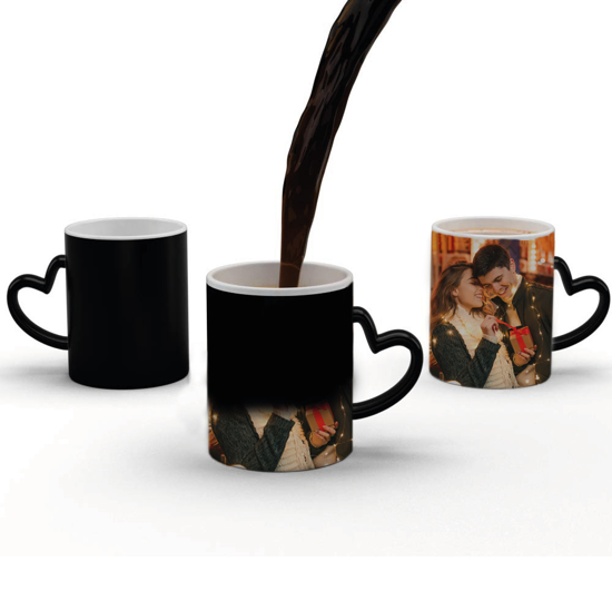 Picture of Magic Mug with Heart Handle with Photograph