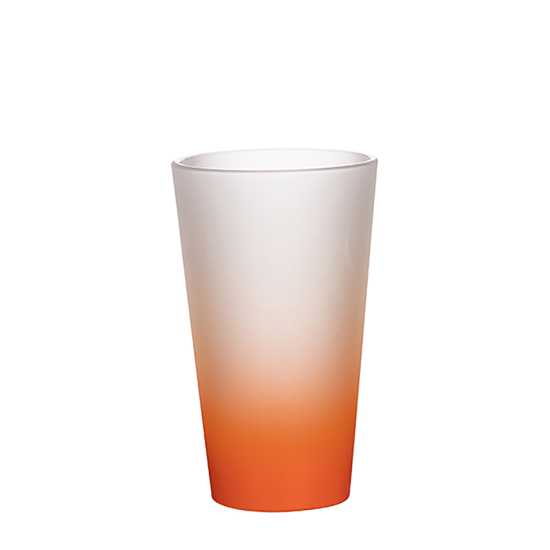 Picture of Orange Frosted Latte Glass Mug