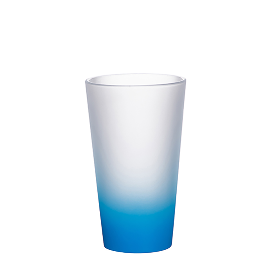 Picture of Light Blue Frosted Latte Glass Mug