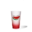 Picture of Life is Sweet Red Frosted Latte Glass Mug