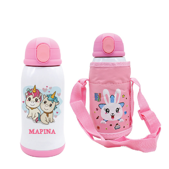 Picture of Unicorns Stainless Steel Water Bottle with Bag