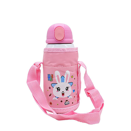 Picture of Pink Stainless Steel Water Bottle with Bag