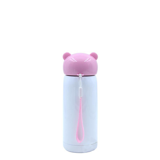 Picture of Pink Stainless Steel Water Bottle with Ears