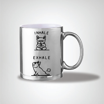 Picture of Inhale Exhale Silver Mug