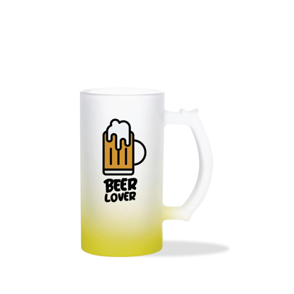 Picture of Beer Lover Yellow Beer Mug