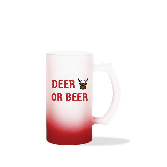 Picture of Deer or Beer Red Beer Mug
