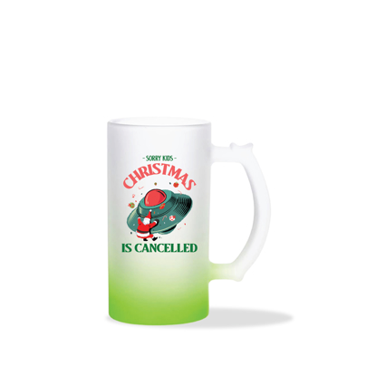 Picture of Christmas is Cancelled Green Beer Mug