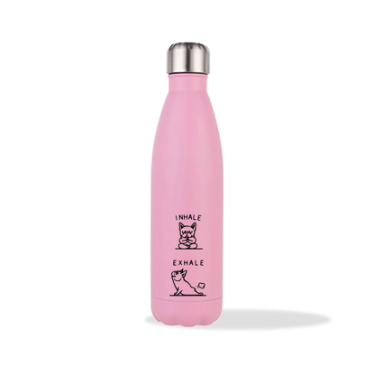 Picture of Inhale Exhale Pink Matt Bowling Bottle