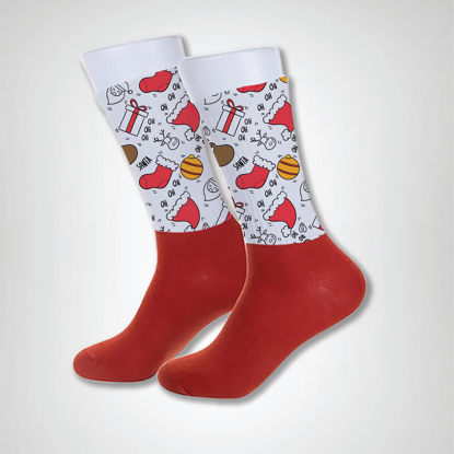 Picture of Christmas Pattern Red Socks