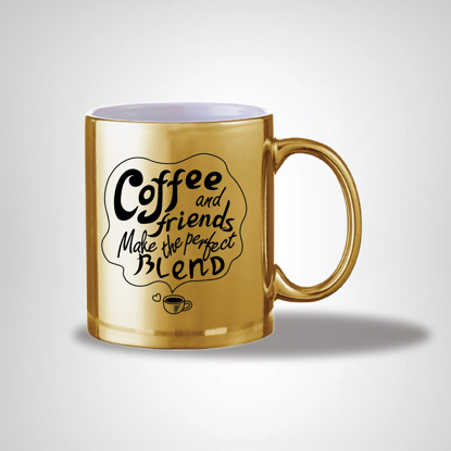 Picture of Coffee and Friends Make the Perfect Blend Gold Mug