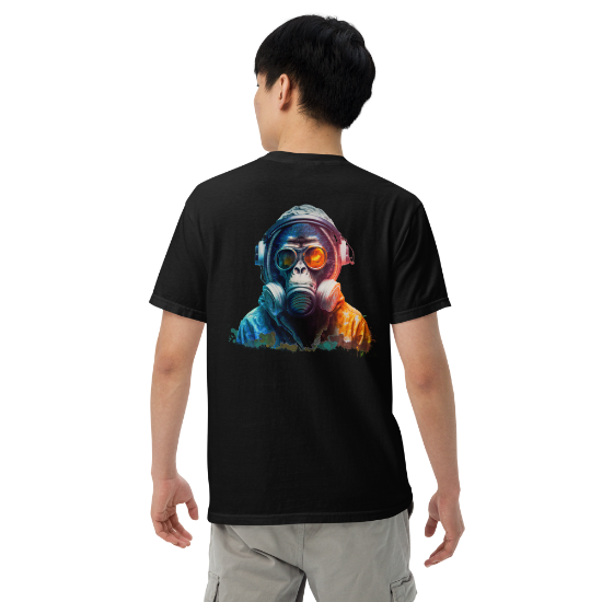 Picture of Chimpanzee with Gas Mask T-shirt