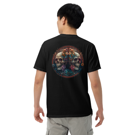 Picture of Mirrored Skeleton Heads in Circle T-shirt