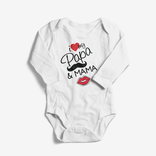 Picture of I Love Papa & Mama Baby Bodysuit
