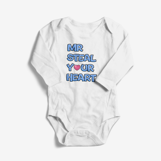 Picture of Mr Steal Your Heart Baby Bodysuit