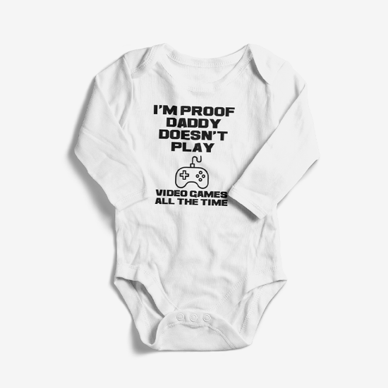 Picture of Proof Daddy Doesn't Play All Time Baby Bodysuit