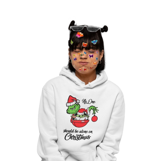 Picture of No One Should Be Alone on Christmas Hoodie