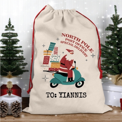 Picture of North Pole Christmas Sack with Santa
