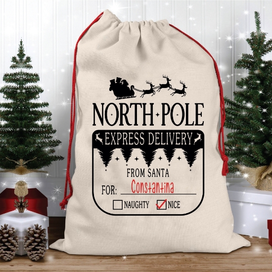Picture of North Pole Express Delivery Christmas Sack