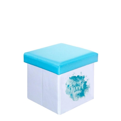 Picture of Blue Polyester Toy Box - Storage Stool