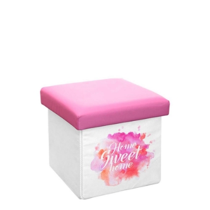 Picture of Pink Polyester Toy Box - Storage Stool