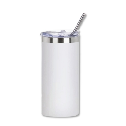 Picture of Matt Skinny Bottle With Metal Straw