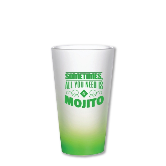 Picture of Mojito Green Frosted Latte Glass Mug