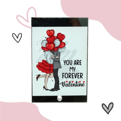Picture of You are my Forever Valentine Glass Frame
