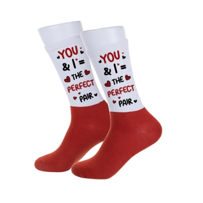 Picture of You & I Red Socks