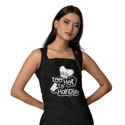 Picture of Too Hot to Handle Black Apron