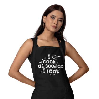 Picture of I Cook as Good as I Look Black Apron