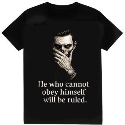 Picture of He who cannot obey himself T-shirt